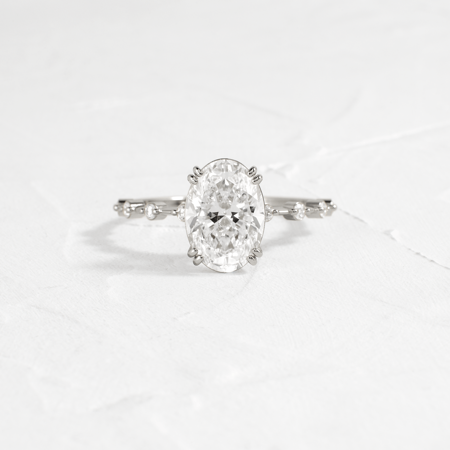 Solitaire-Oval Lab Grown Diamond Engagement Ring