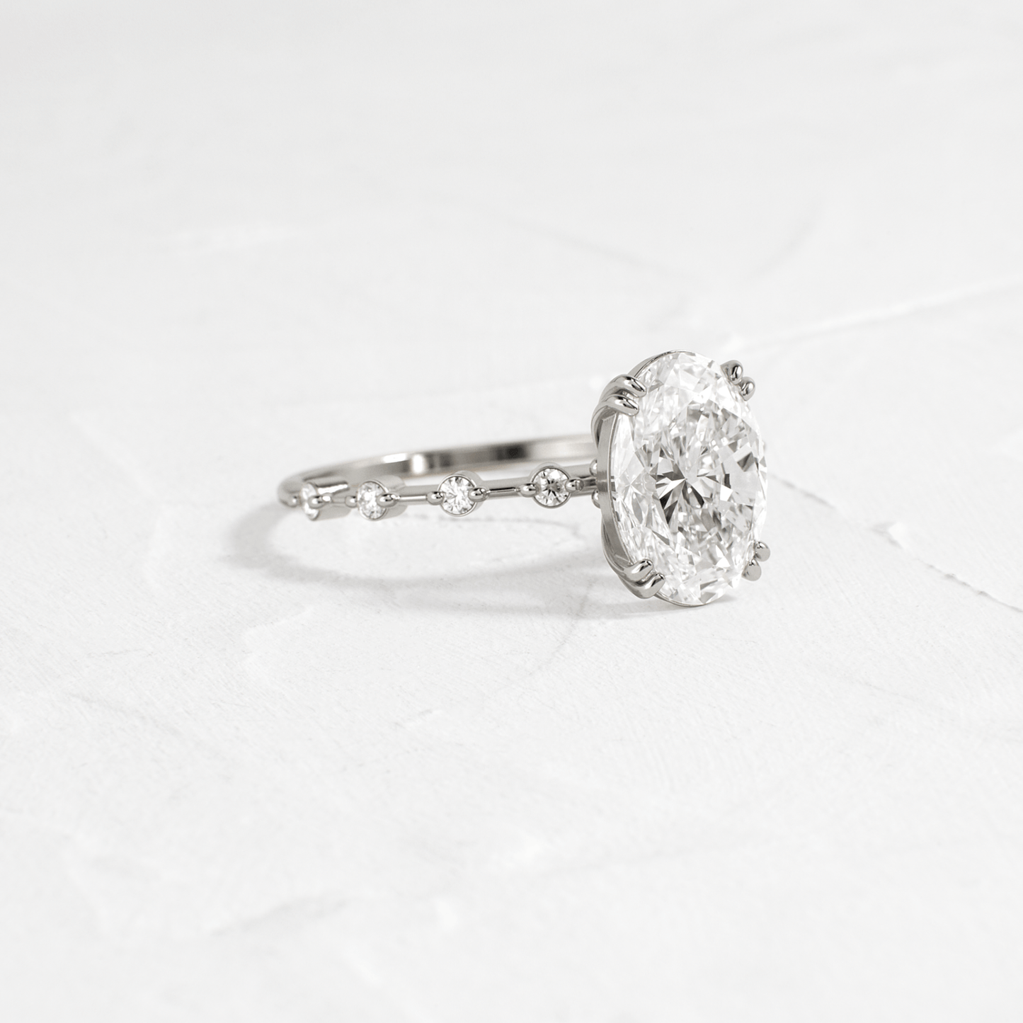 Solitaire-Oval Lab Grown Diamond Engagement Ring