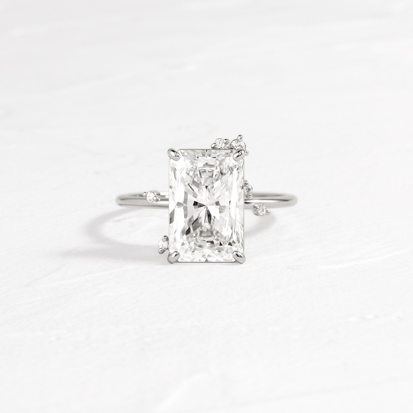 Cluster-Radiant Lab Grown Diamond Engagement Ring