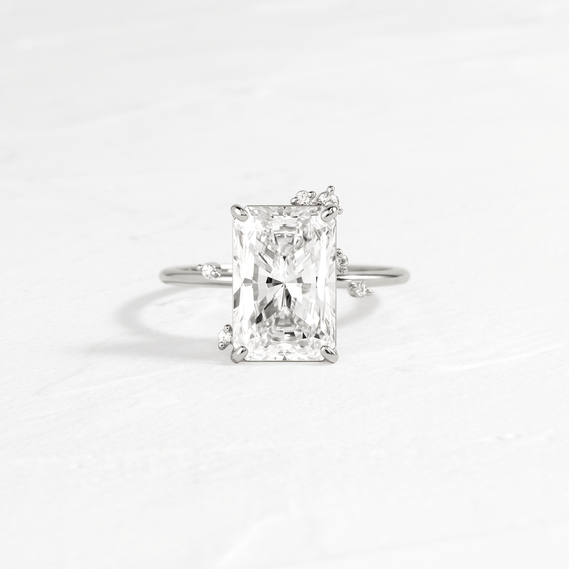 Cluster-Radiant Lab Grown Diamond Engagement Ring