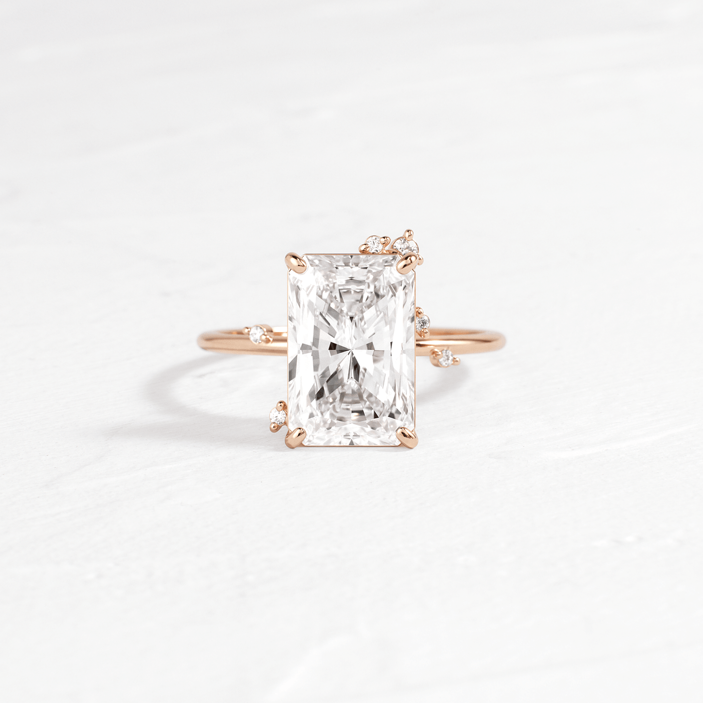 Cluster-Radiant Lab Grown Diamond Engagement Ring