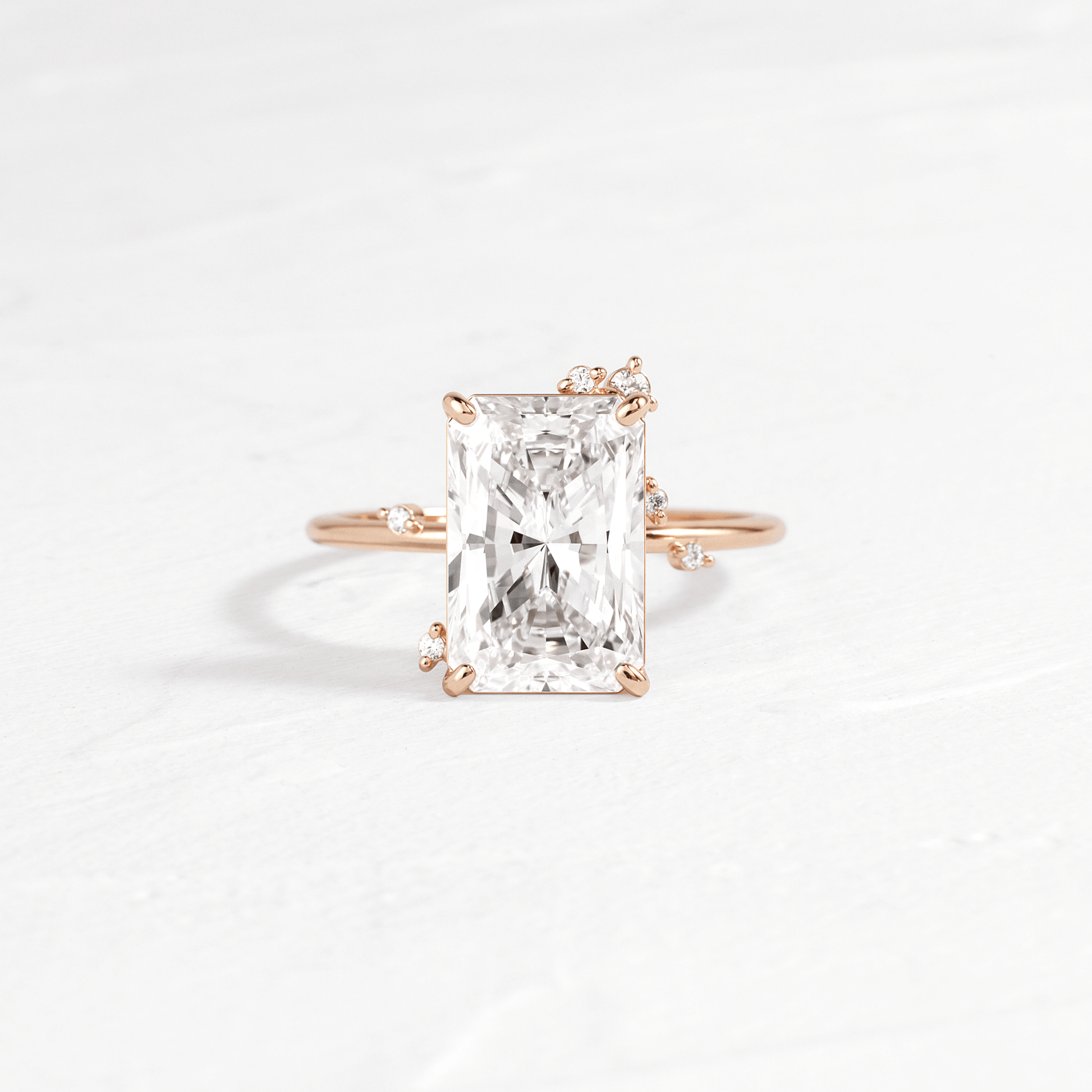 Cluster-Radiant Lab Grown Diamond Engagement Ring