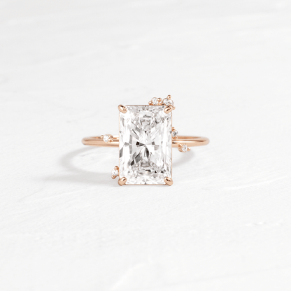 Cluster-Radiant Lab Grown Diamond Engagement Ring
