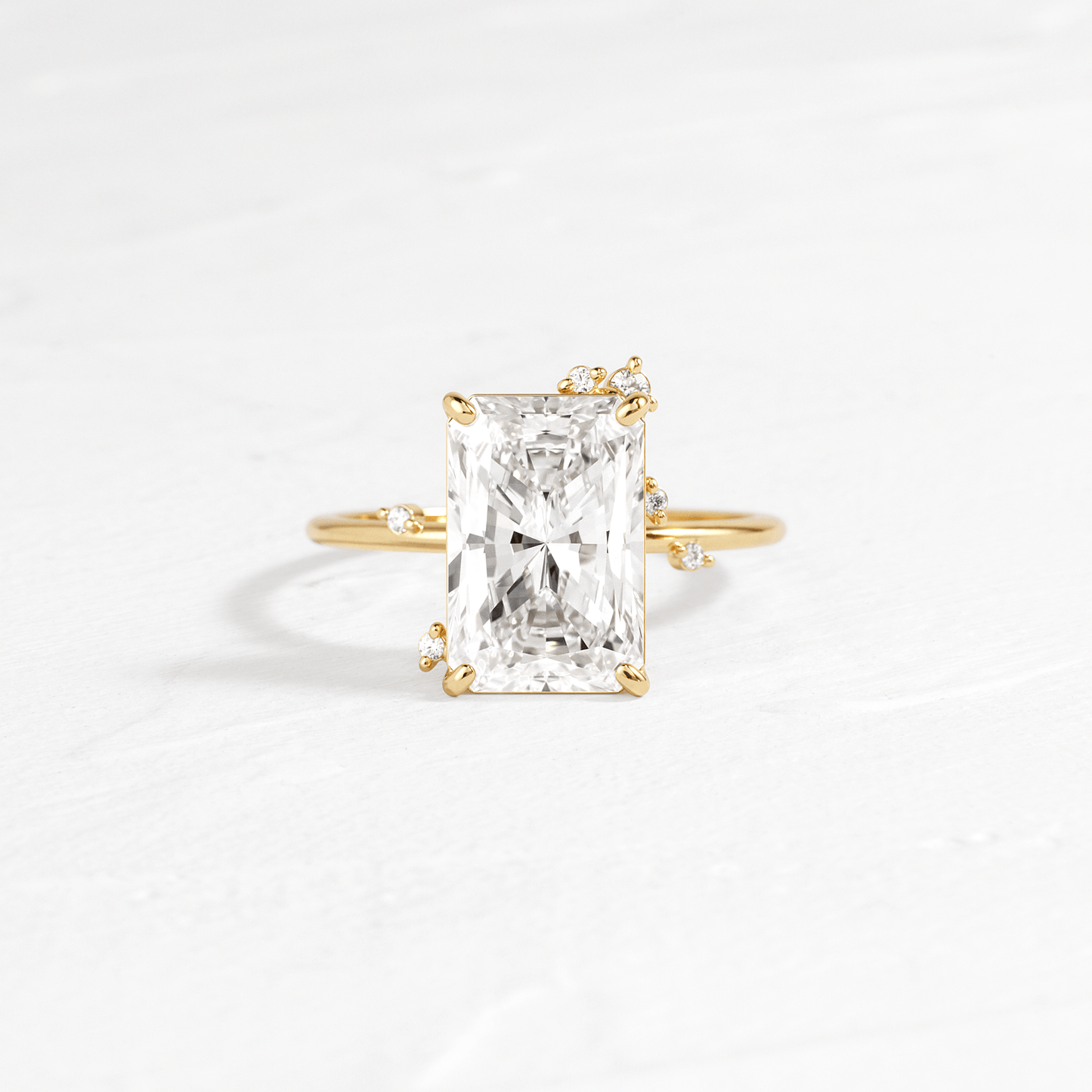 Cluster-Radiant Lab Grown Diamond Engagement Ring