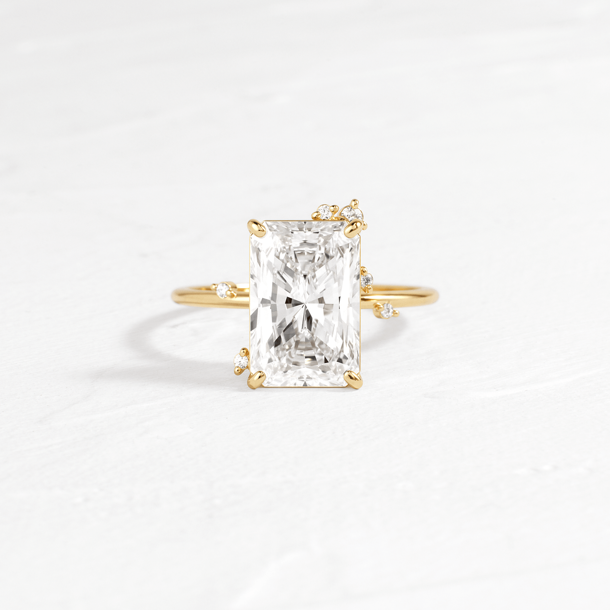 Cluster-Radiant Lab Grown Diamond Engagement Ring