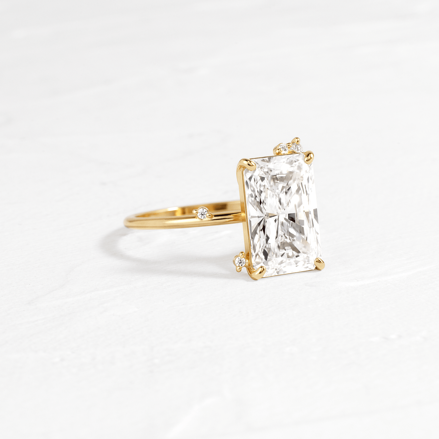 Cluster-Radiant Lab Grown Diamond Engagement Ring