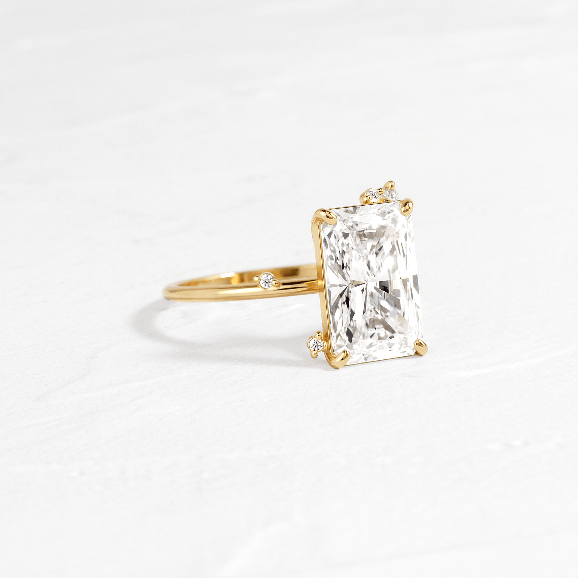 Cluster-Radiant Lab Grown Diamond Engagement Ring