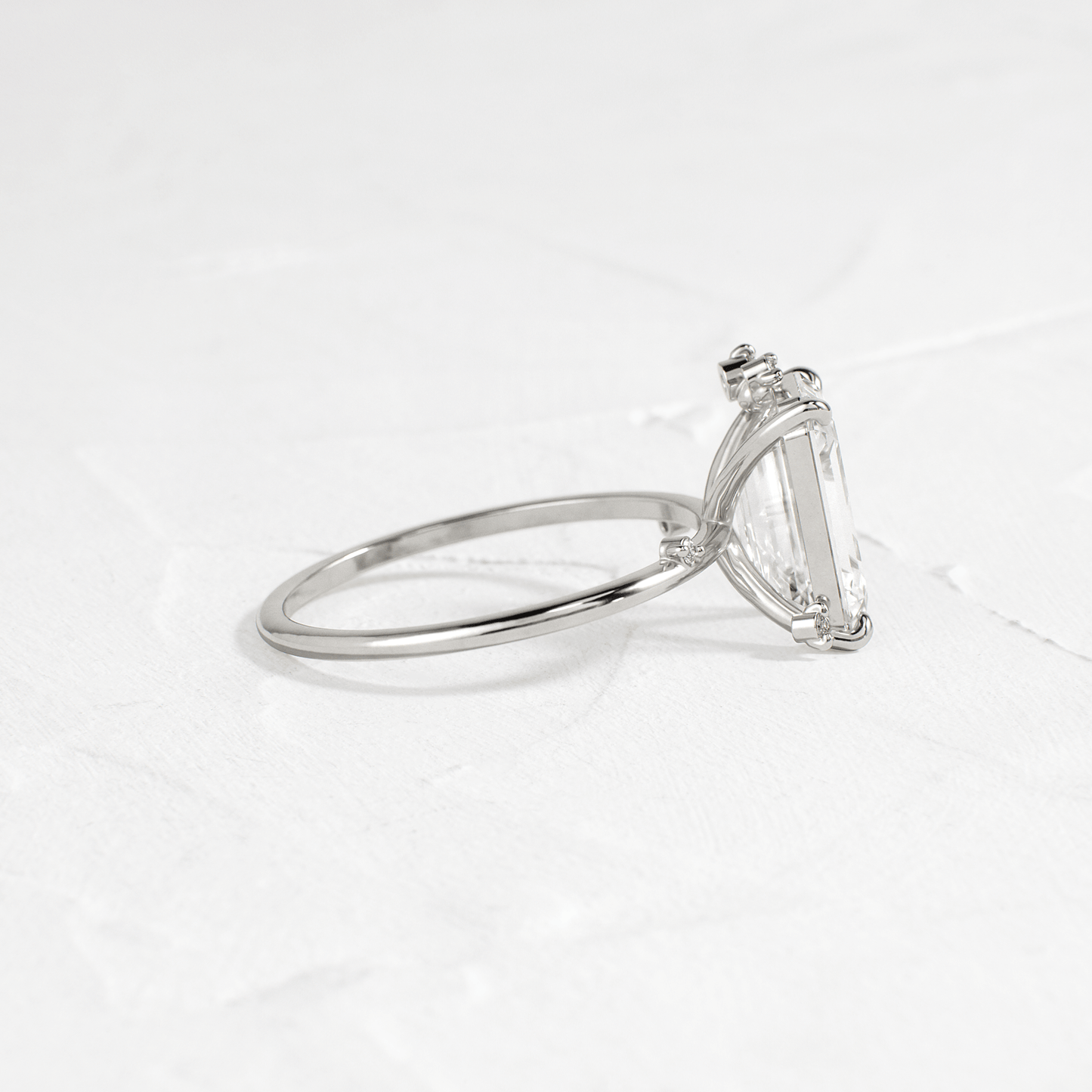 Cluster-Emerald Lab Grown Diamond Engagement Ring
