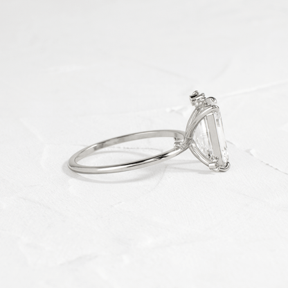 Cluster-Emerald Lab Grown Diamond Engagement Ring