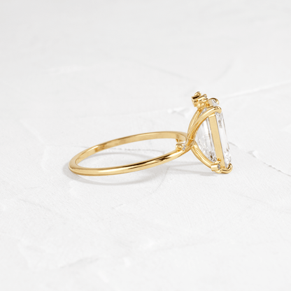 Cluster-Emerald Lab Grown Diamond Engagement Ring