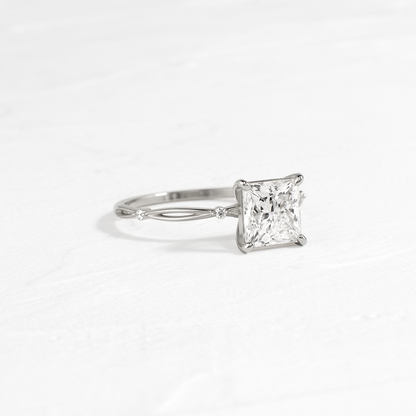 Criss Cross-Princess Lab Grown Diamond Engagement Ring