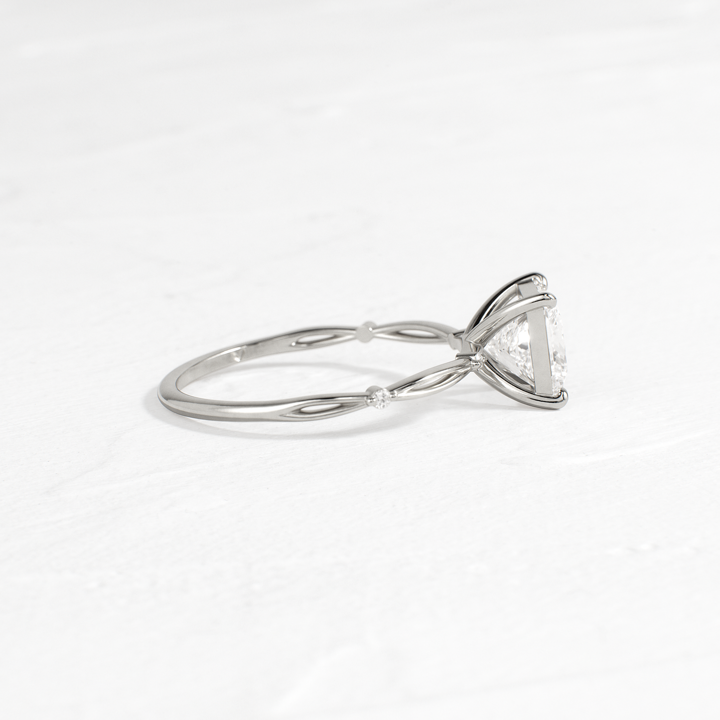 Criss Cross-Princess Lab Grown Diamond Engagement Ring