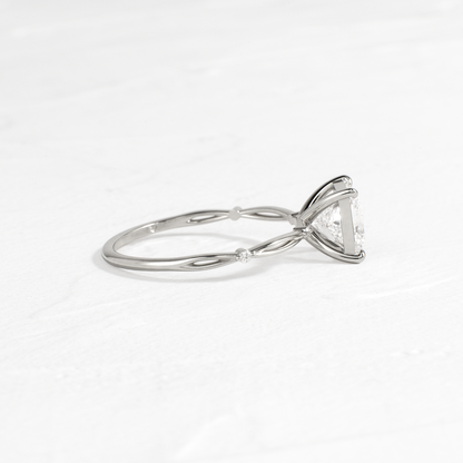 Criss Cross-Princess Lab Grown Diamond Engagement Ring