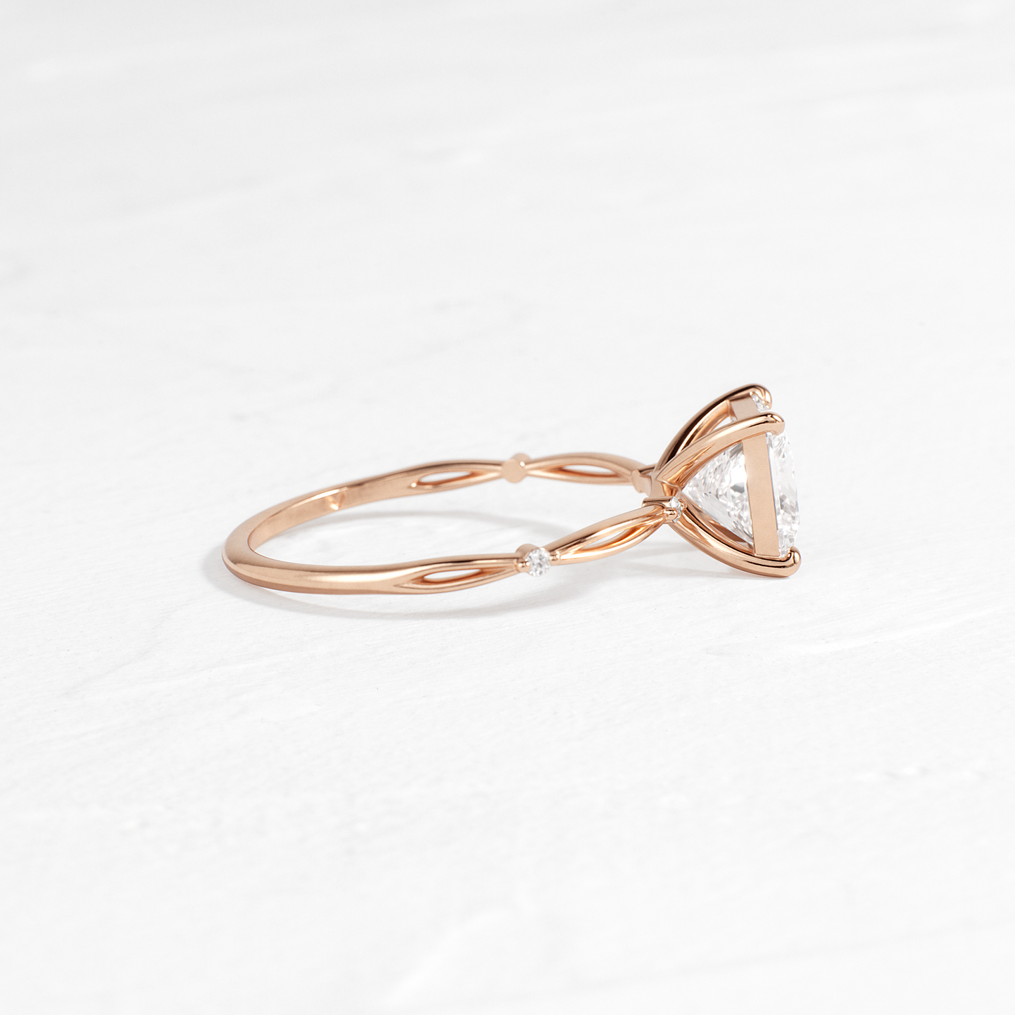 Criss Cross-Princess Lab Grown Diamond Engagement Ring