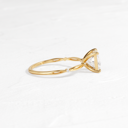 Criss Cross-Princess Lab Grown Diamond Engagement Ring