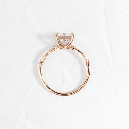 Criss Cross-Princess Lab Grown Diamond Engagement Ring