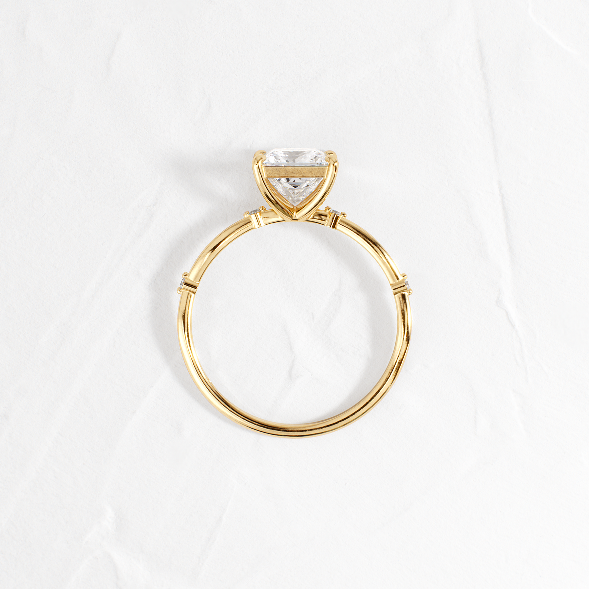Criss Cross-Princess Lab Grown Diamond Engagement Ring