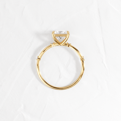 Criss Cross-Princess Lab Grown Diamond Engagement Ring