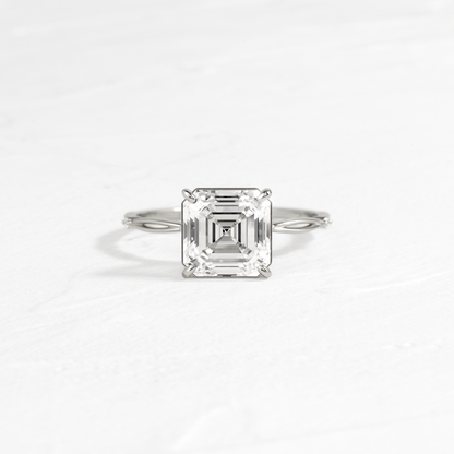 Criss Cross-Asscher Lab Grown Diamond Engagement Ring