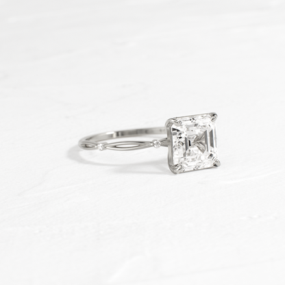 Criss Cross-Asscher Lab Grown Diamond Engagement Ring