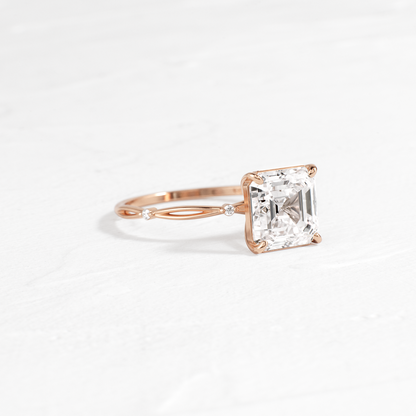 Criss Cross-Asscher Lab Grown Diamond Engagement Ring