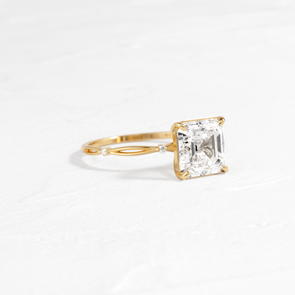 Criss Cross-Asscher Lab Grown Diamond Engagement Ring