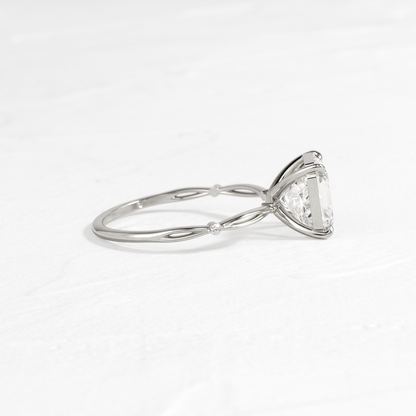 Criss Cross-Asscher Lab Grown Diamond Engagement Ring