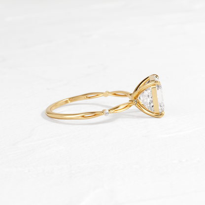 Criss Cross-Asscher Lab Grown Diamond Engagement Ring