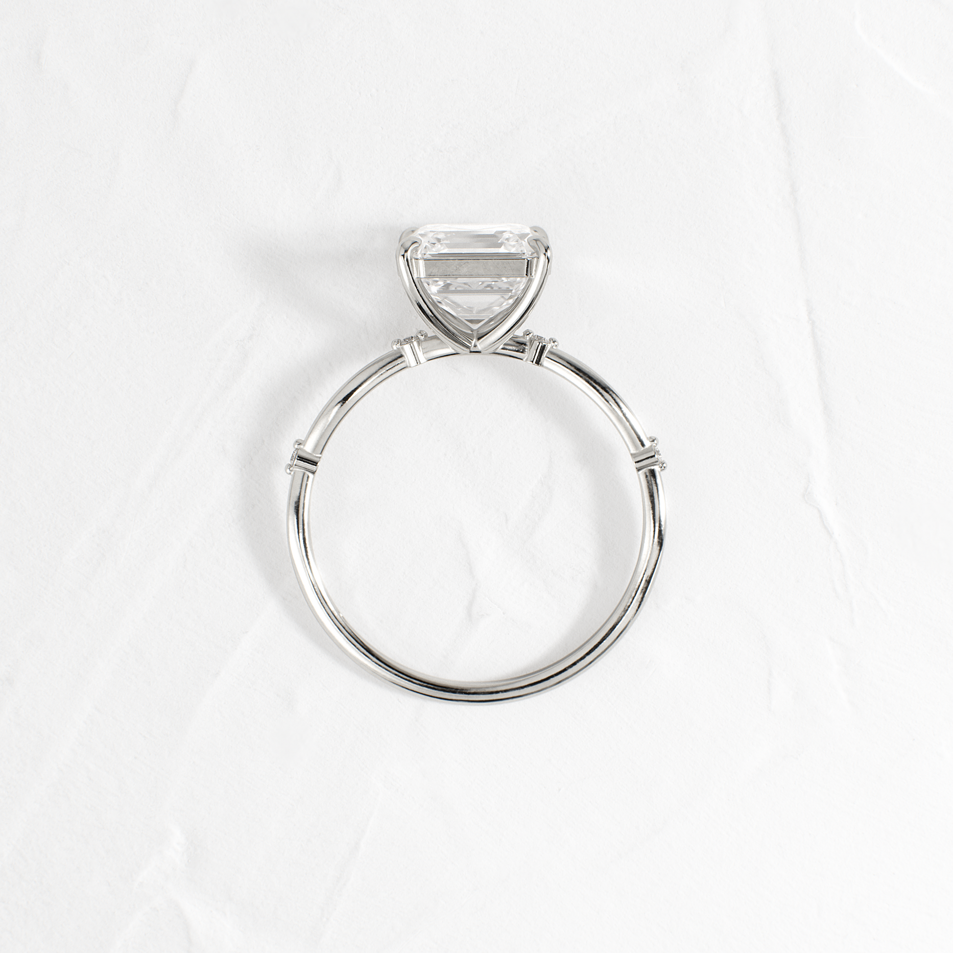Criss Cross-Asscher Lab Grown Diamond Engagement Ring