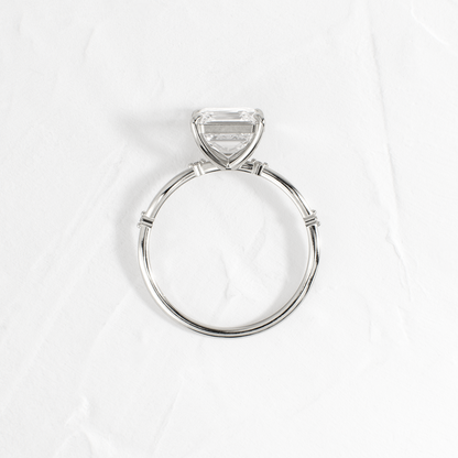 Criss Cross-Asscher Lab Grown Diamond Engagement Ring
