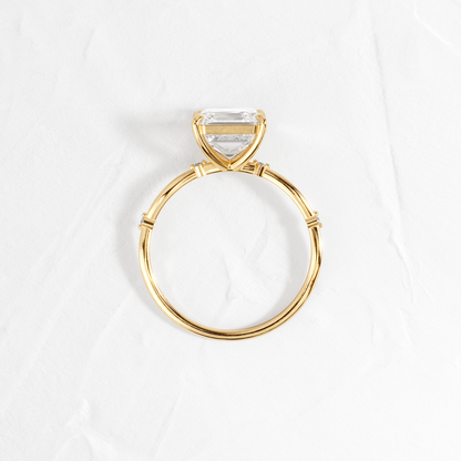 Criss Cross-Asscher Lab Grown Diamond Engagement Ring