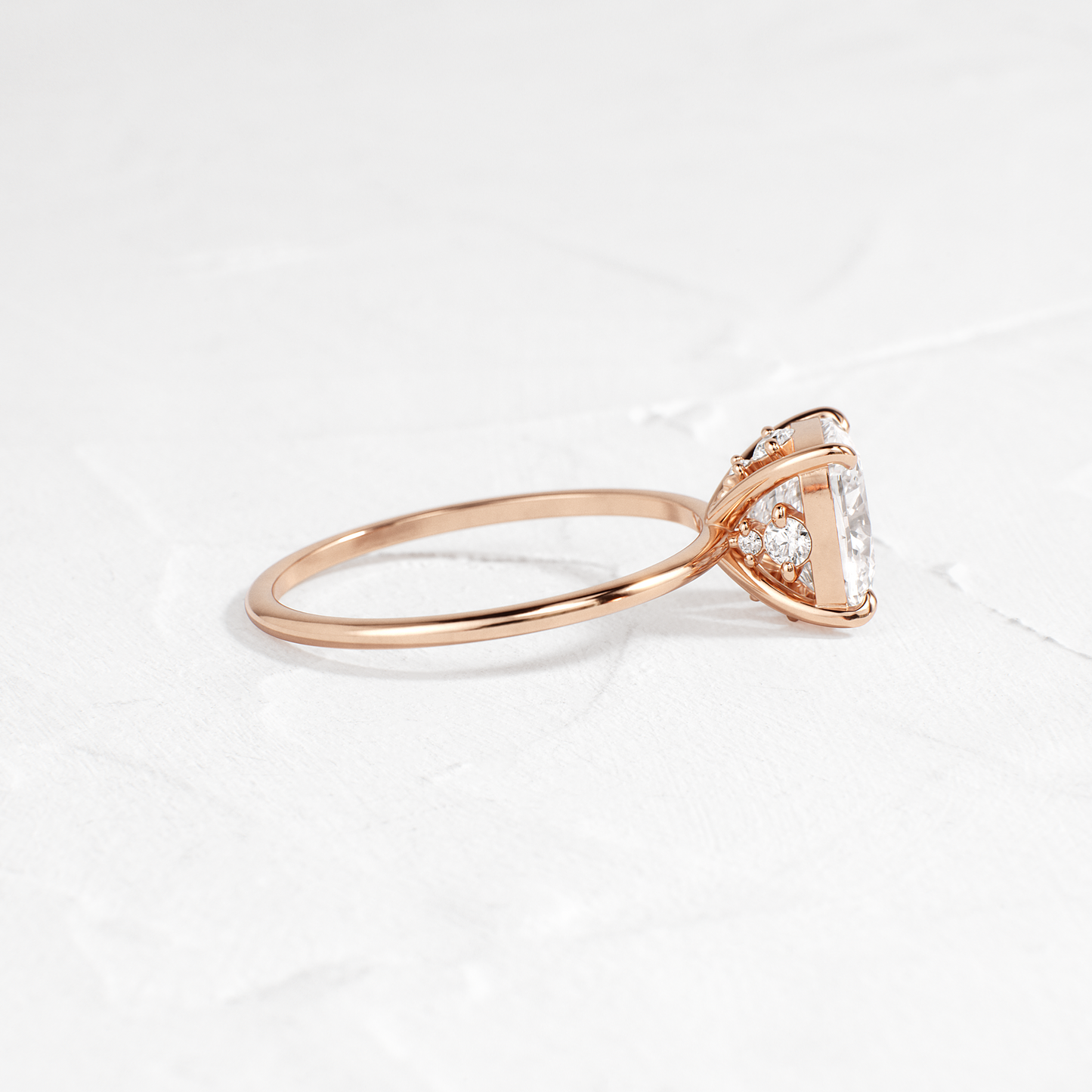 Solitaire-Cushion Lab Grown Diamond Engagement Ring