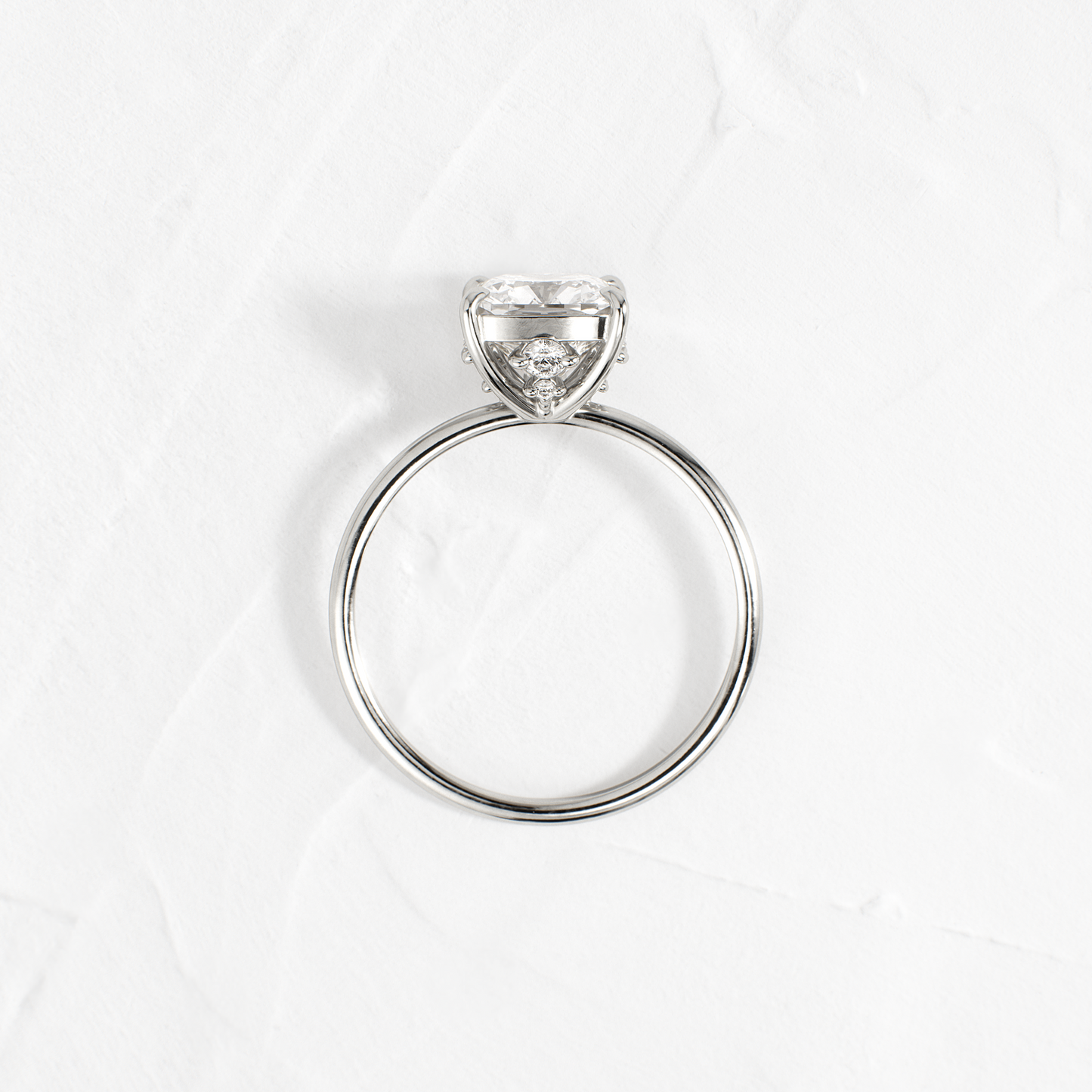 Solitaire-Cushion Lab Grown Diamond Engagement Ring