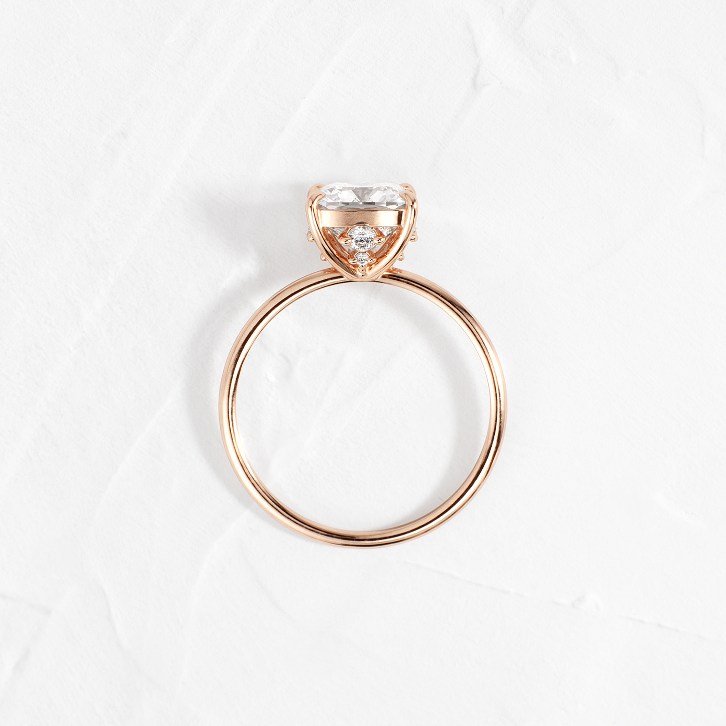 Solitaire-Cushion Lab Grown Diamond Engagement Ring