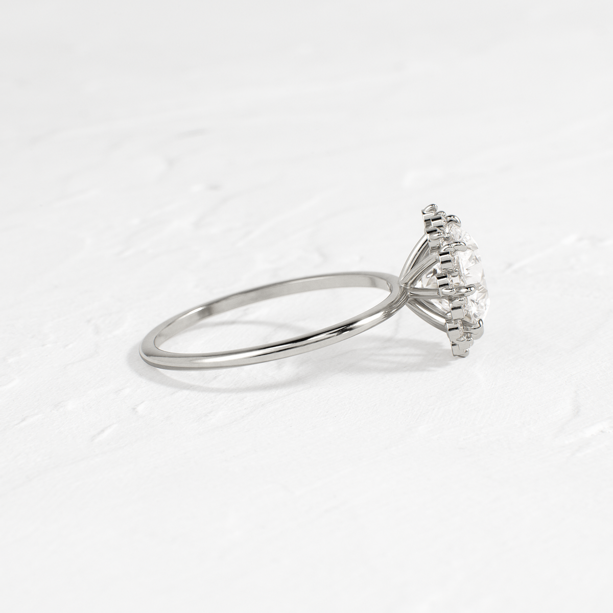 Halo-Round Lab Grown Diamond Engagement Ring