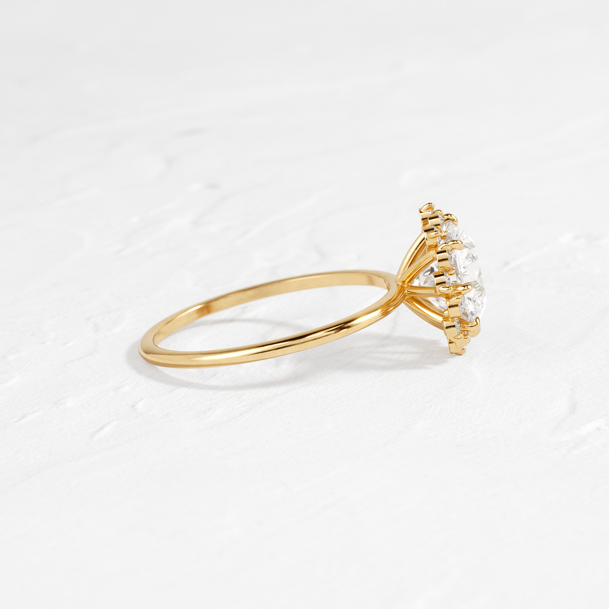 Halo-Round Lab Grown Diamond Engagement Ring