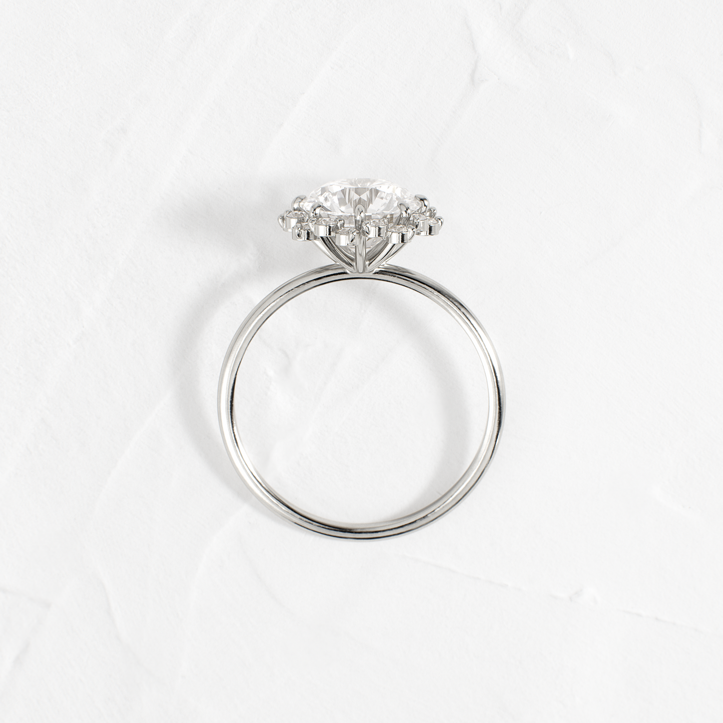 Halo-Round Lab Grown Diamond Engagement Ring