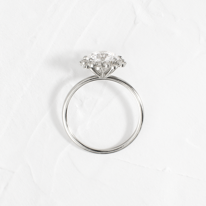 Halo-Round Lab Grown Diamond Engagement Ring