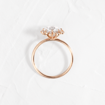 Halo-Round Lab Grown Diamond Engagement Ring