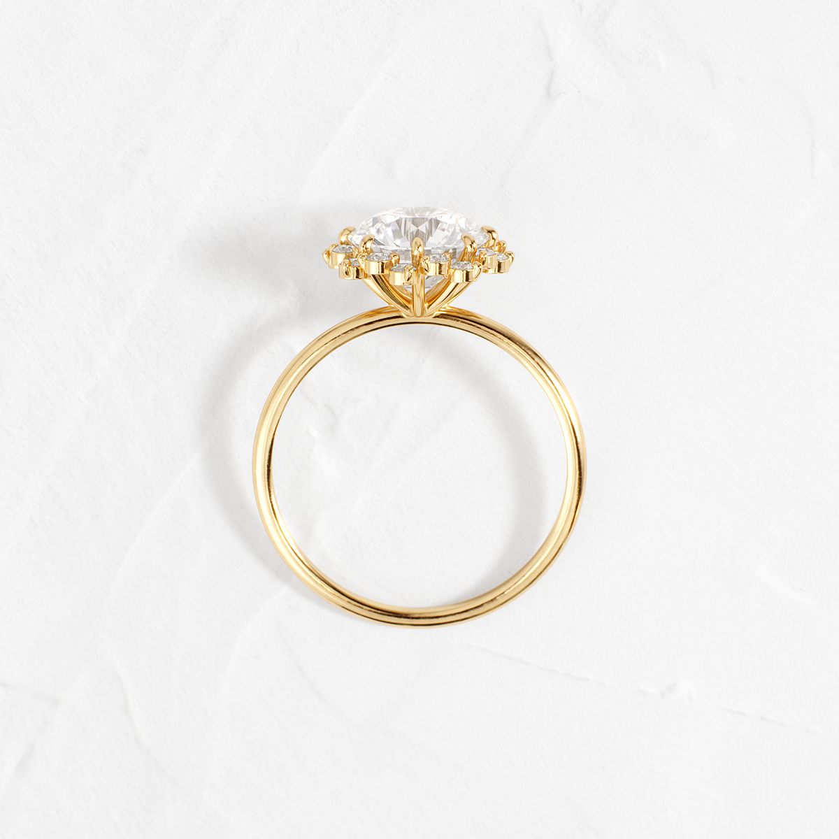 Halo-Round Lab Grown Diamond Engagement Ring