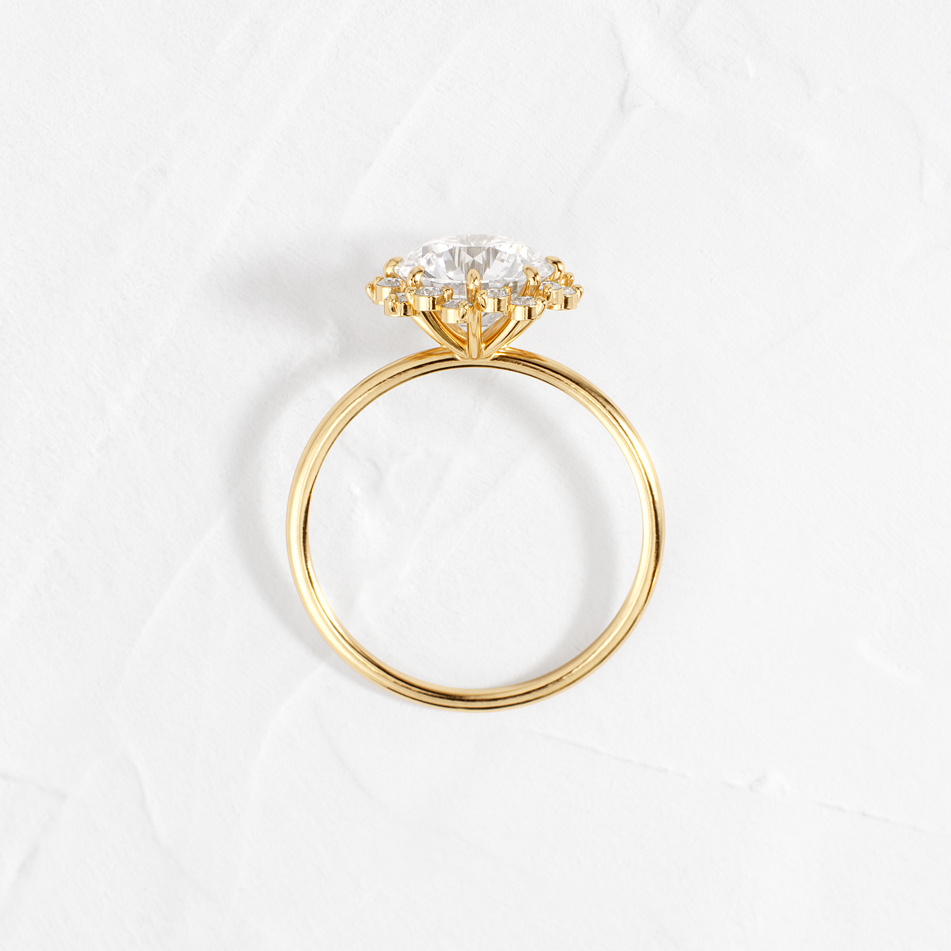 Halo-Round Lab Grown Diamond Engagement Ring