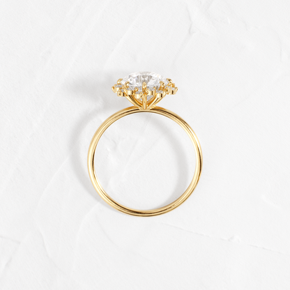Halo-Round Lab Grown Diamond Engagement Ring