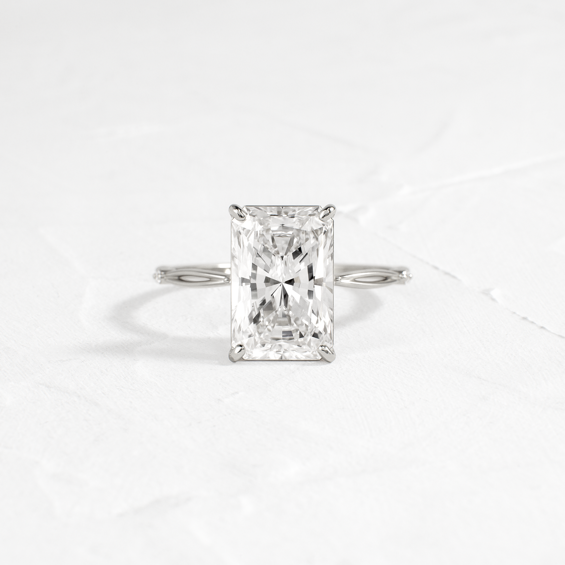 Criss Cross-Radiant Lab Grown Diamond Engagement Ring