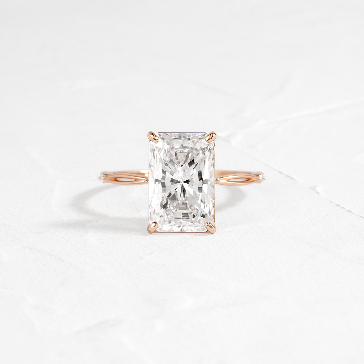 Criss Cross-Radiant Lab Grown Diamond Engagement Ring