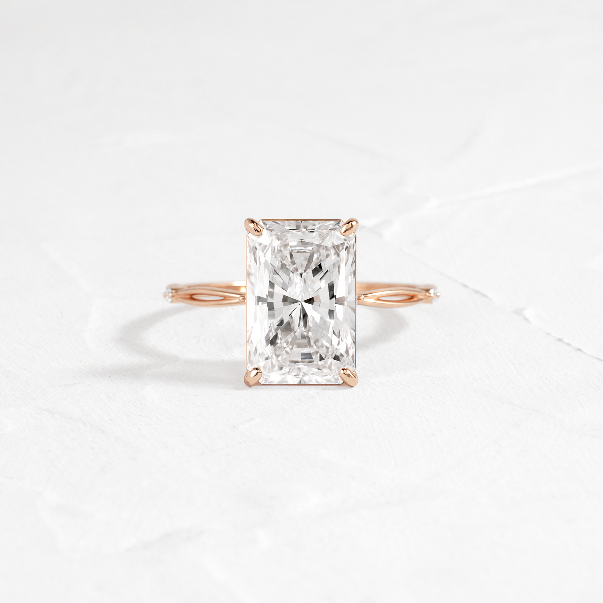 Criss Cross-Radiant Lab Grown Diamond Engagement Ring