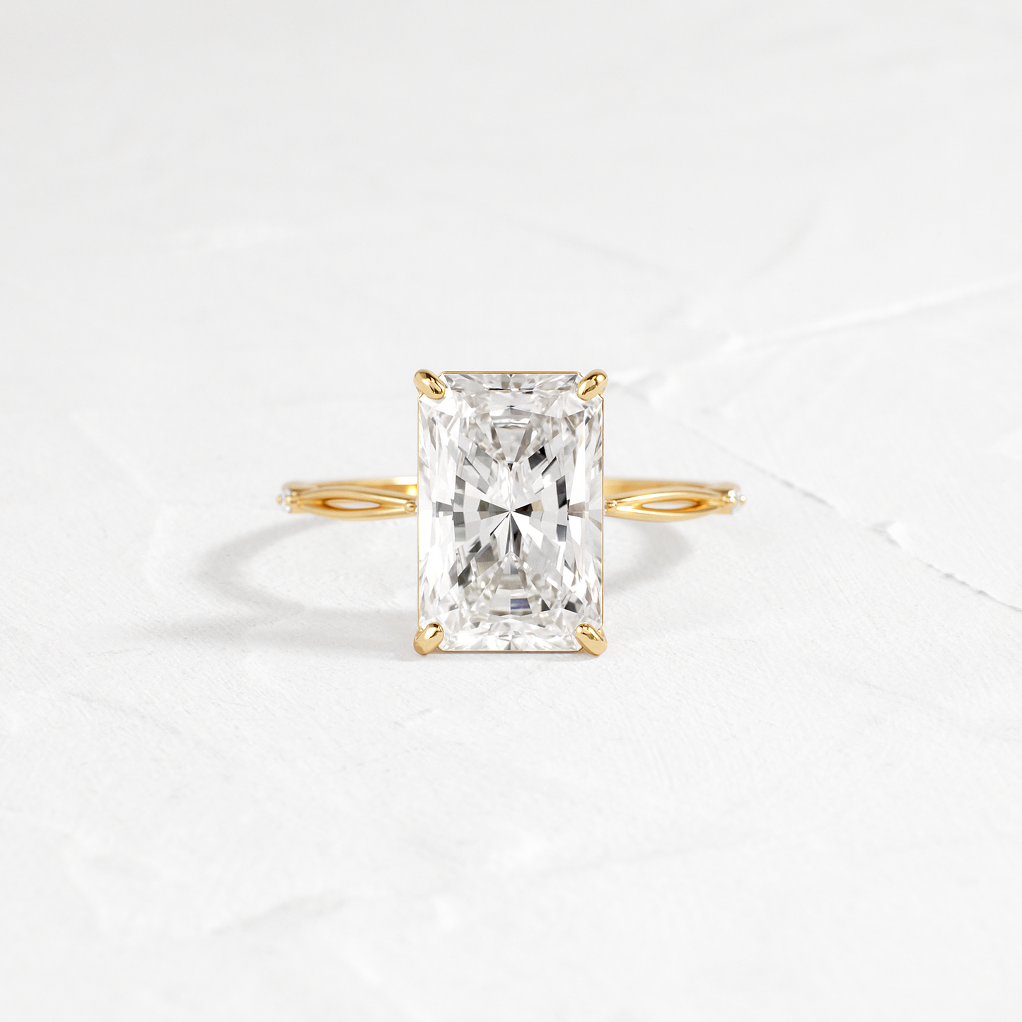 Criss Cross-Radiant Lab Grown Diamond Engagement Ring