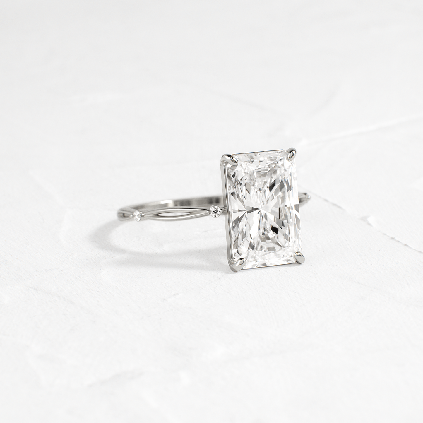 Criss Cross-Radiant Lab Grown Diamond Engagement Ring
