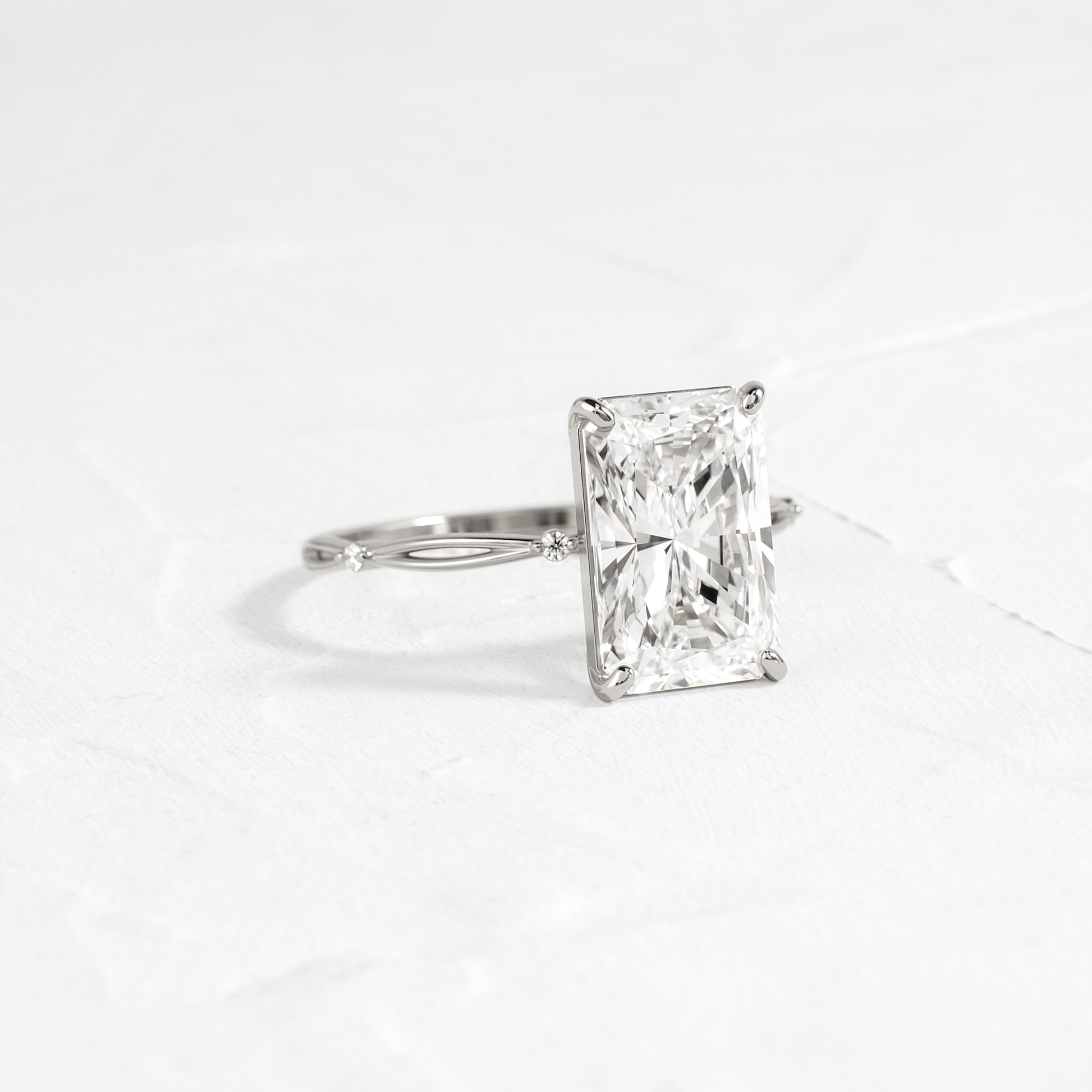 Criss Cross-Radiant Lab Grown Diamond Engagement Ring