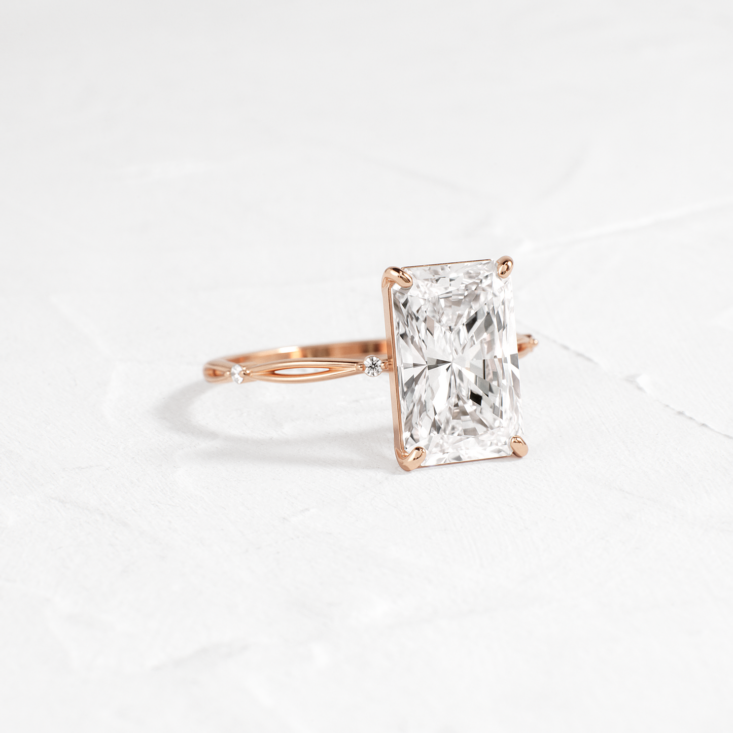 Criss Cross-Radiant Lab Grown Diamond Engagement Ring