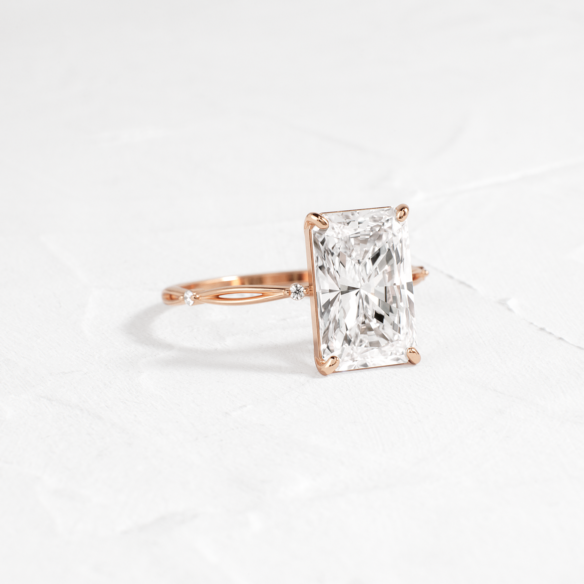 Criss Cross-Radiant Lab Grown Diamond Engagement Ring